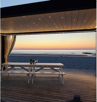 Eclairage intégré dans pergolas bioclimatique