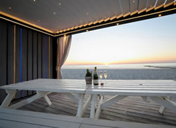 pergolas sur plage éclairage exterieur